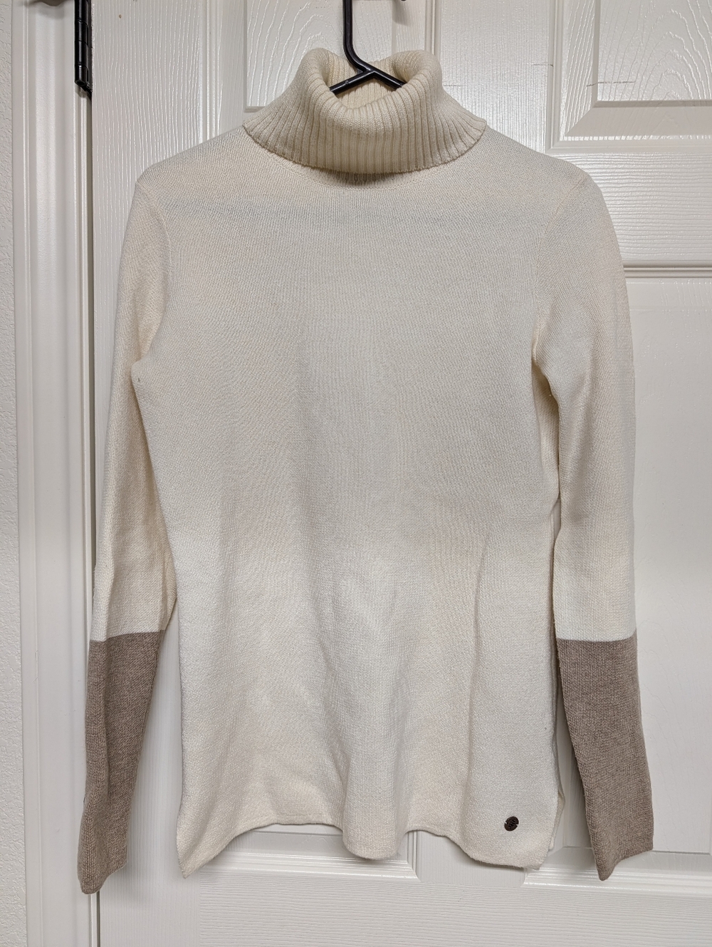 Royal Robbins All Season Merino Wool Turtleneck Sweater Cream Tan Women's Small